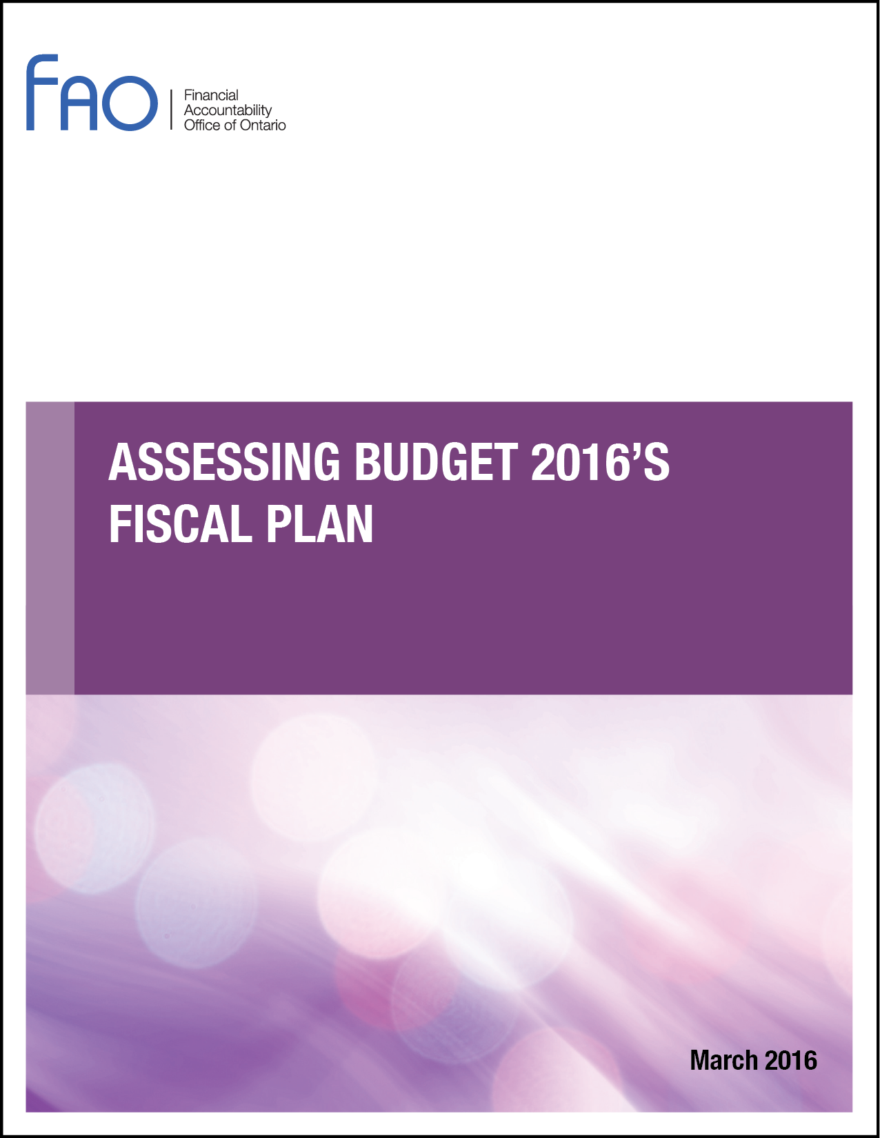 Assessing Budget 2016’s Fiscal Plan